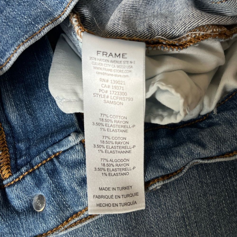 Frame Blue Le Crop Flared Jeans - Picture 7 of 8